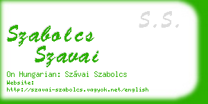 szabolcs szavai business card
